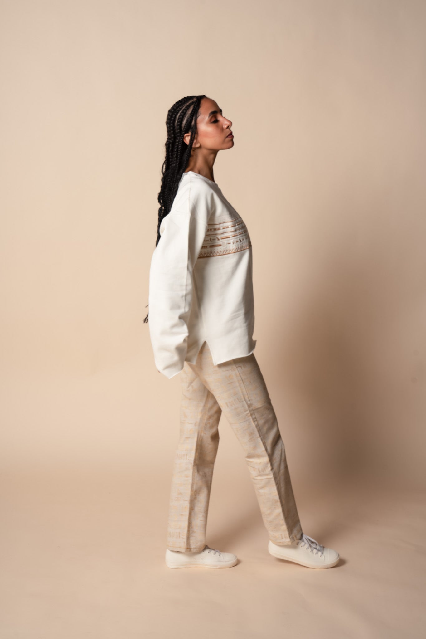 Full-On Eye of Horus Sweatshirt in White