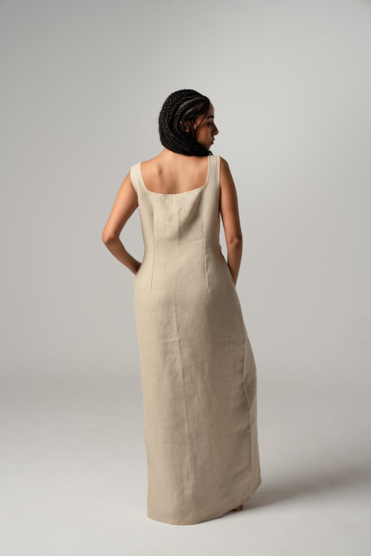 Collier Sacré Dress in Beige