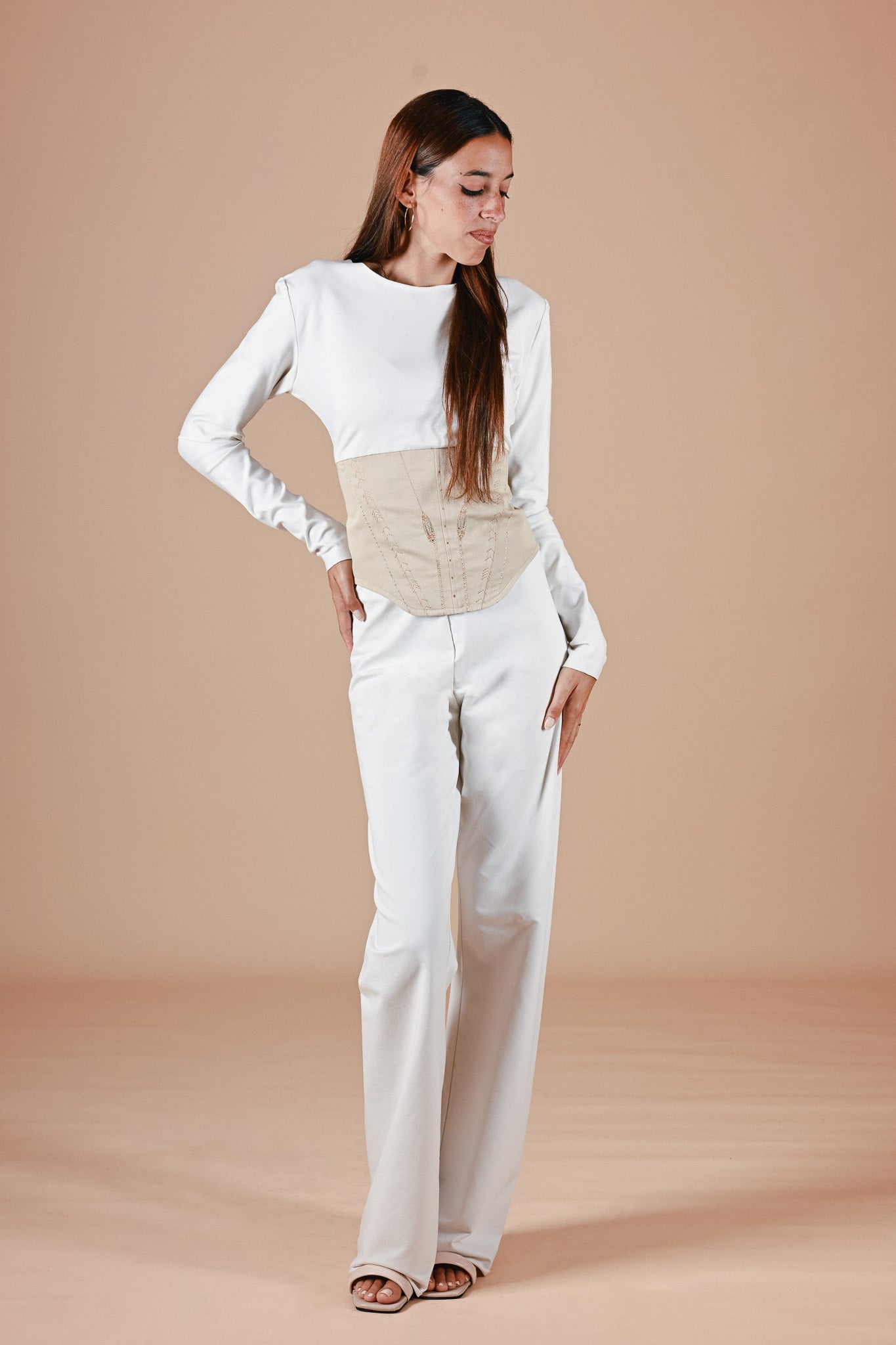 Isisienne Corset Top in White