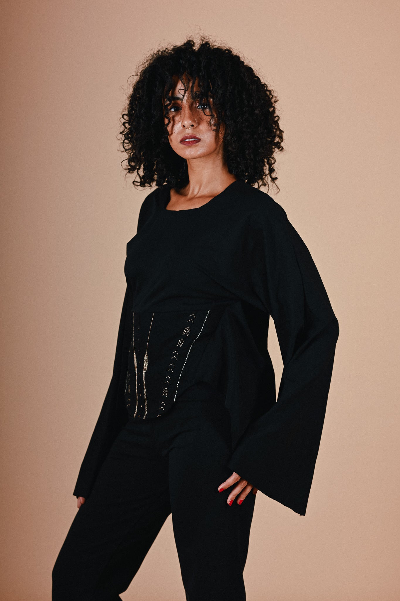 Isisienne Loose Top in Off-White / Beige