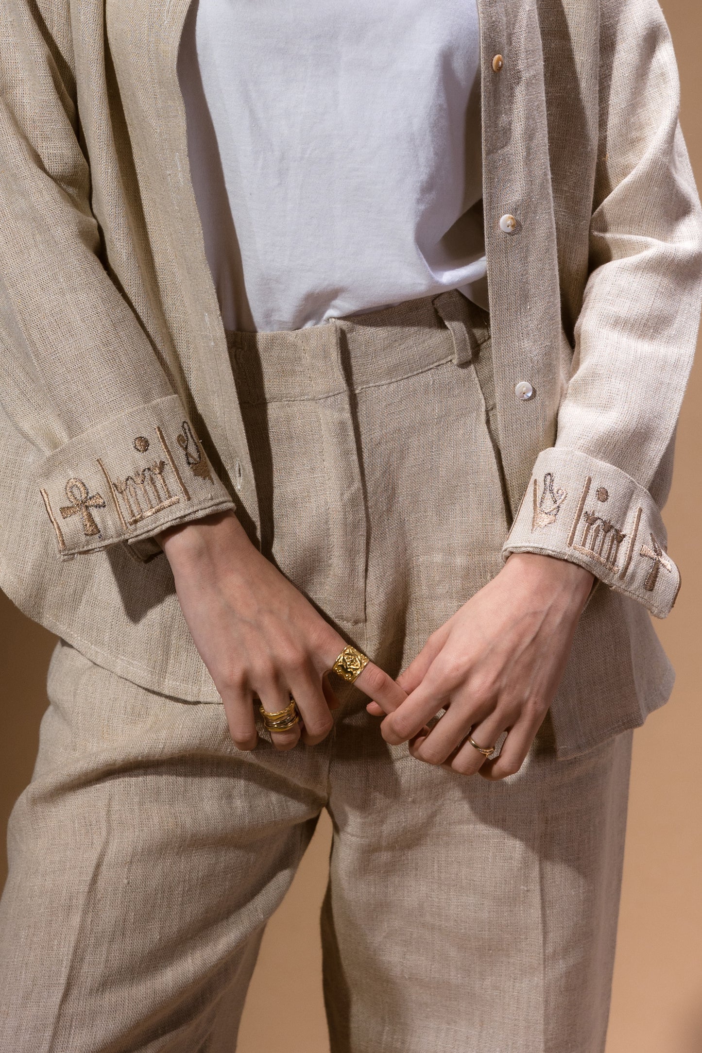 Passe-Partout Trousers in Beige