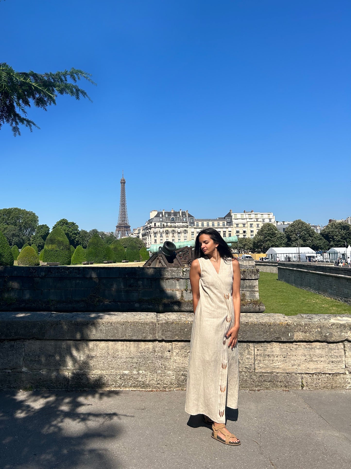 Minimalist Divine Femininity Beige Dress