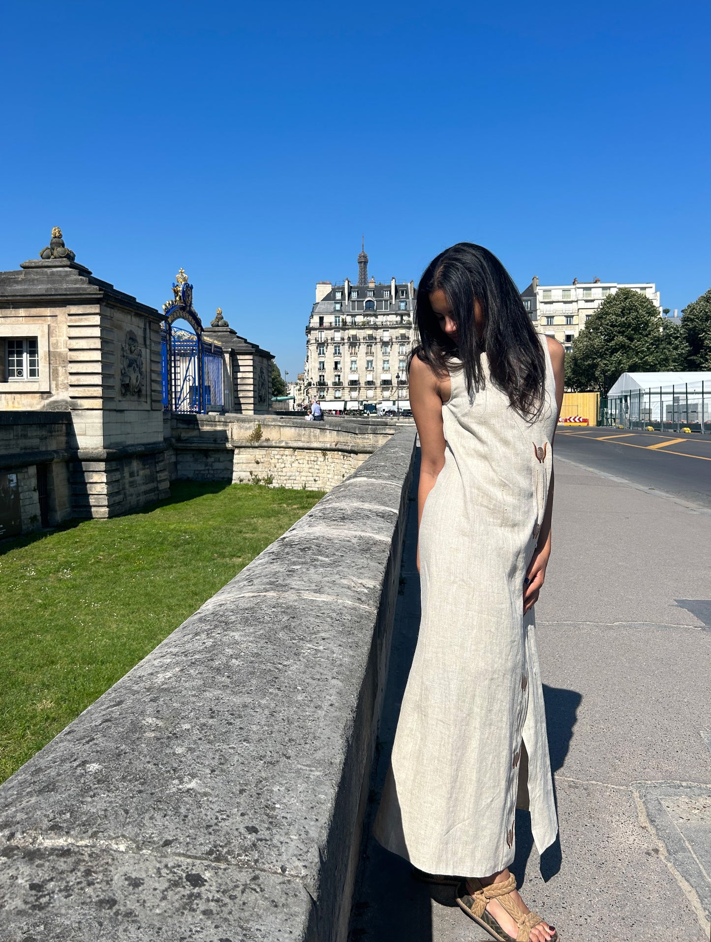 Minimalist Divine Femininity Beige Dress