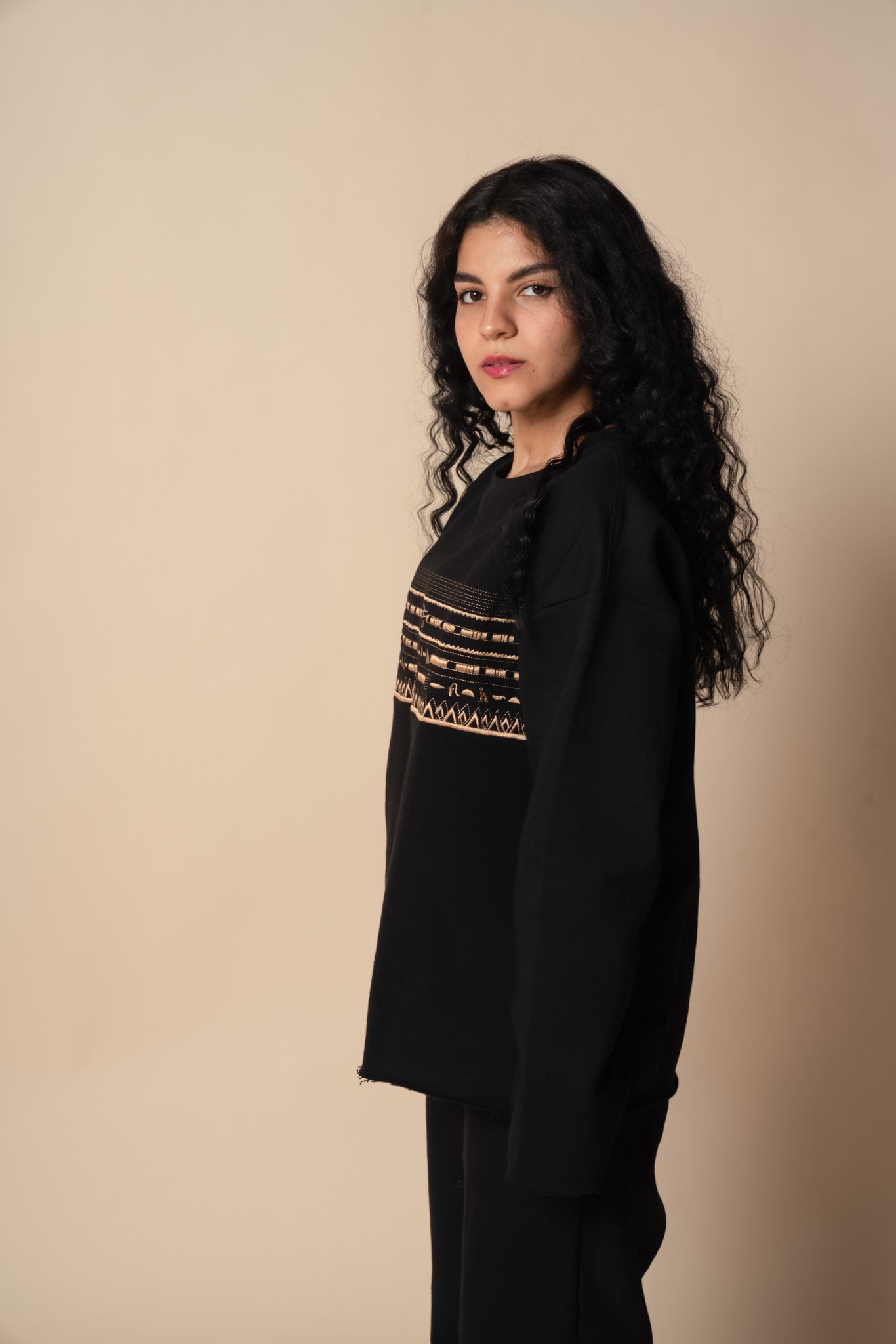 Full-On Eye of Horus Sweatshirt in Black