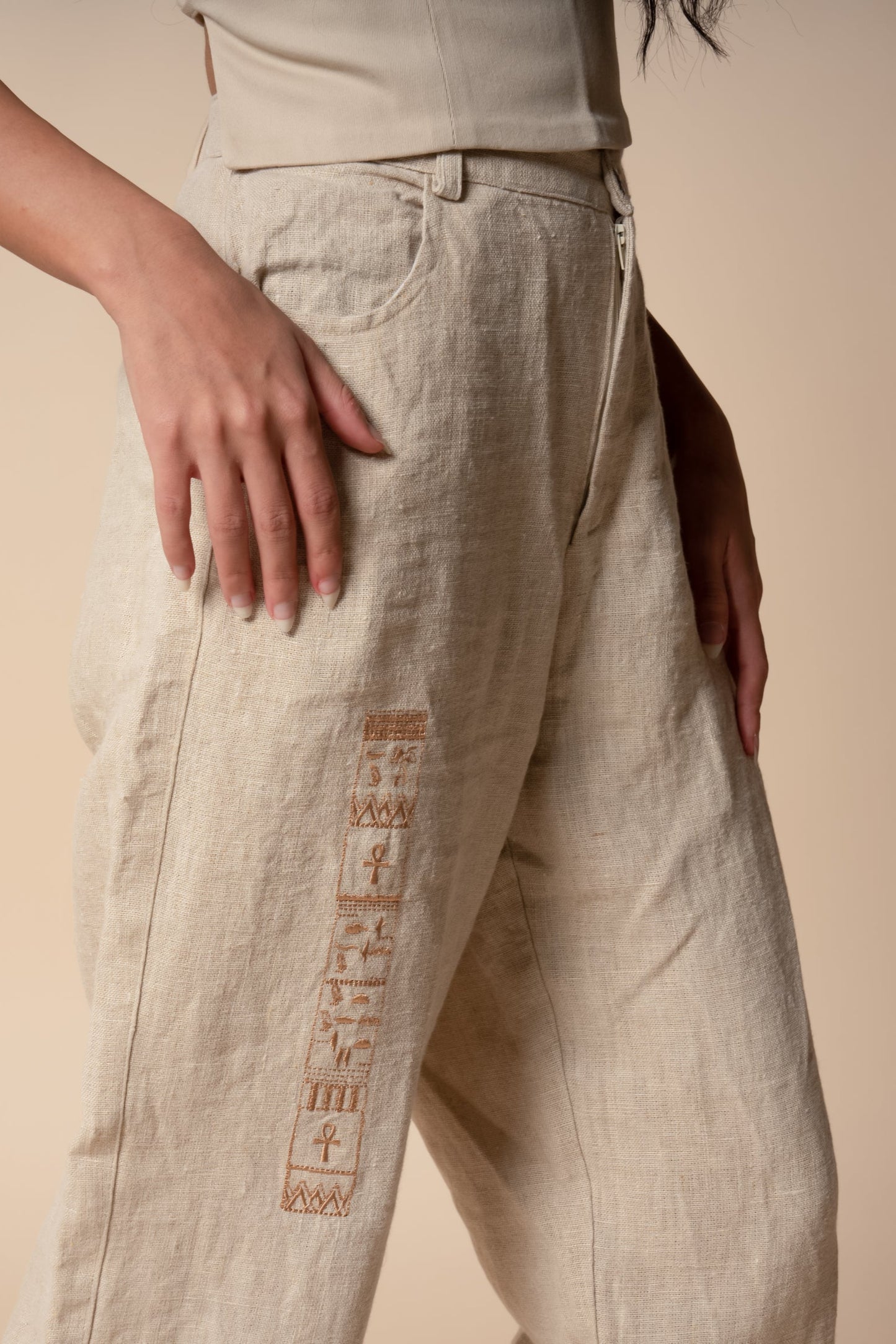 Divine Eternity Trousers in Beige