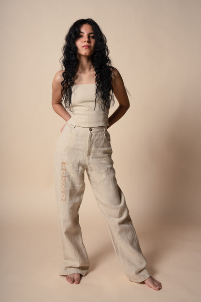 Divine Eternity Trousers in Beige