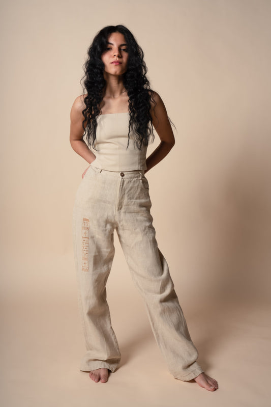 Divine Eternity Trousers in Beige