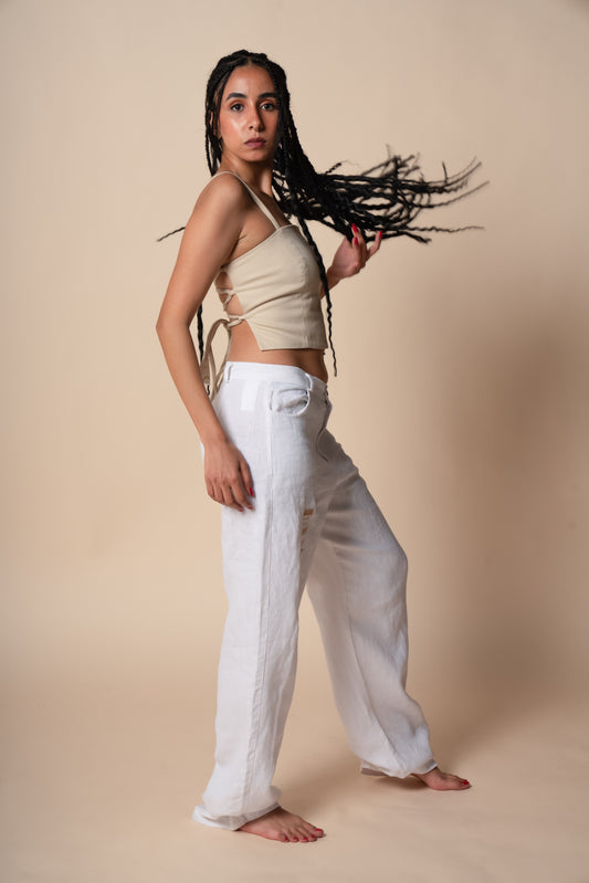 Divine Eternity Trousers in White