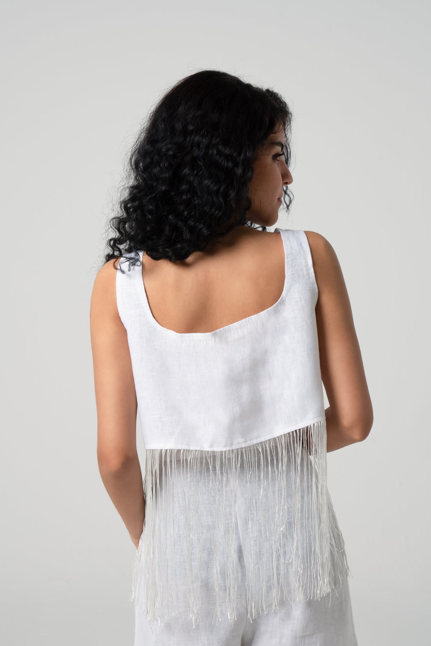 Collier Sacré Crop Top in White