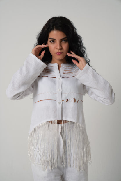 Collier Sacré Shirt in White