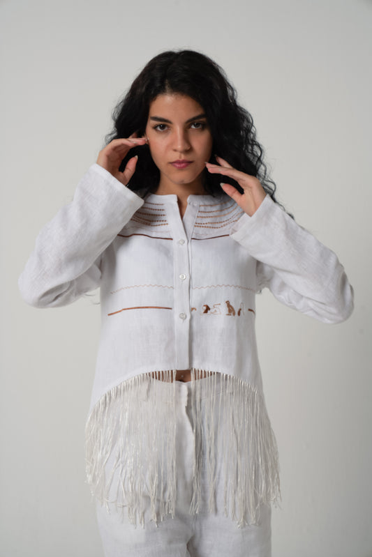 Collier Sacré Shirt in White