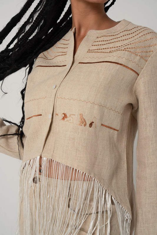 Collier Sacré Shirt in Beige