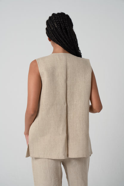 Collier Sacré Gilet in Beige
