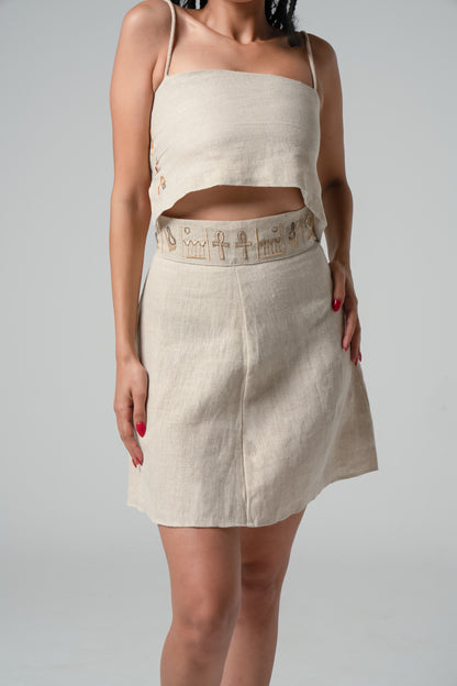 Passe-Partout Skirt in Beige