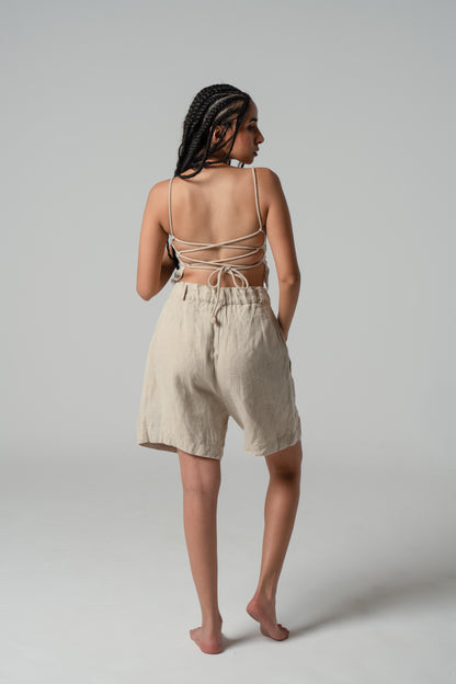 Passe-Partout Crop Top in Beige