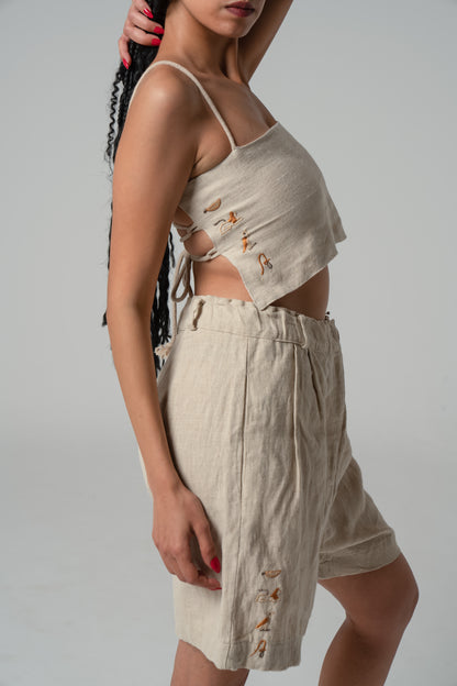 Passe-Partout Crop Top in Beige