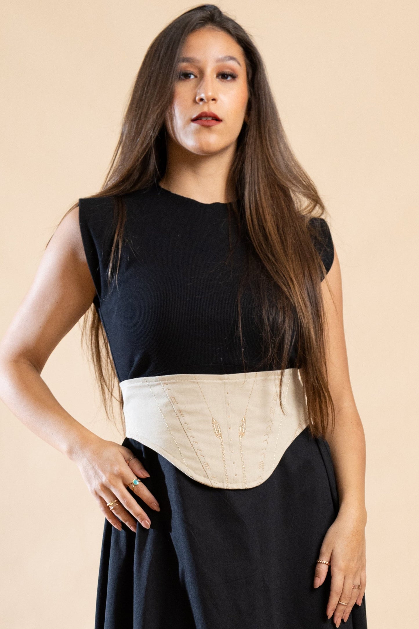 Style it with dress - dress not included