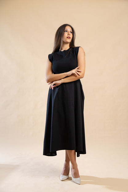 Ribbed & Voile Cotton Dress - Passe-Partout