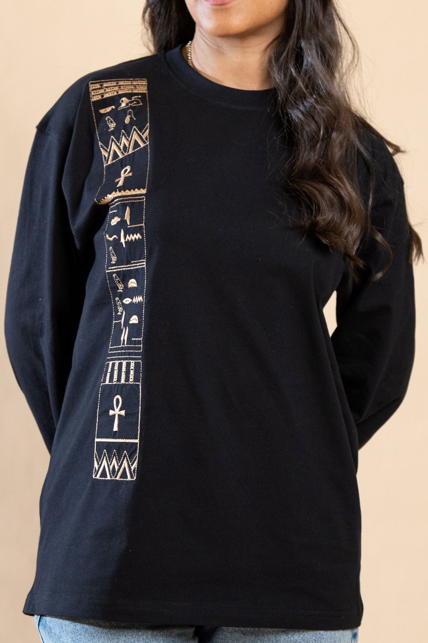 Divine Eternity Long Sleeve T-shirt in Black
