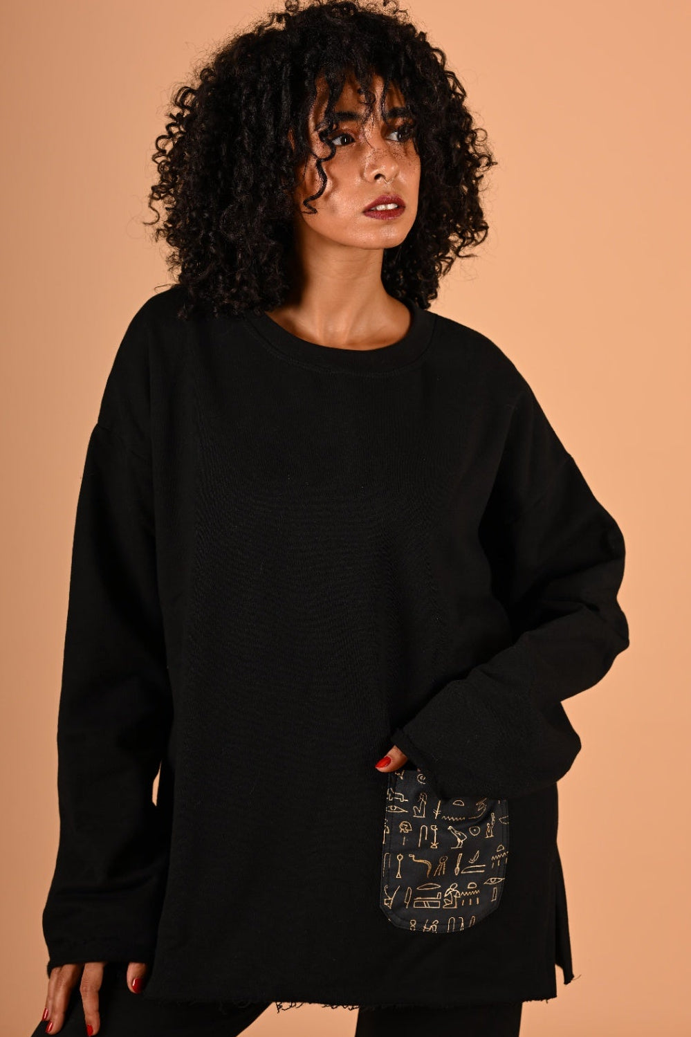 Hieroglyph Quotidien Sweatshirt in Black