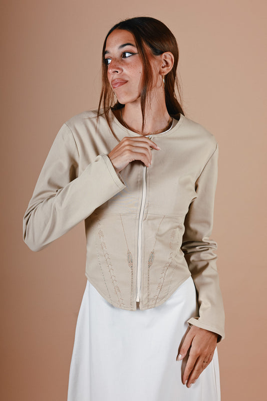Isisienne Jacket in Beige