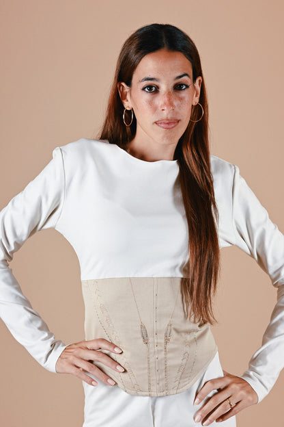 Isisienne Corset Top in White