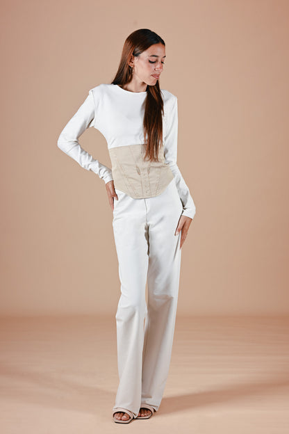 Isisienne Corset Top in White