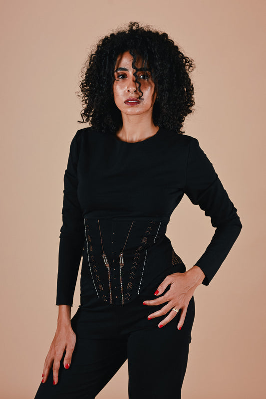 Isisienne Corset Top in Black