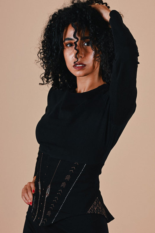 Isisienne Corset Top in Black