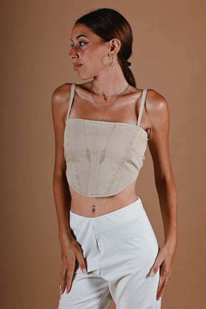 Isisienne Crop top in Beige