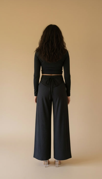 Isisienne Cashmere infused Trousers in Black