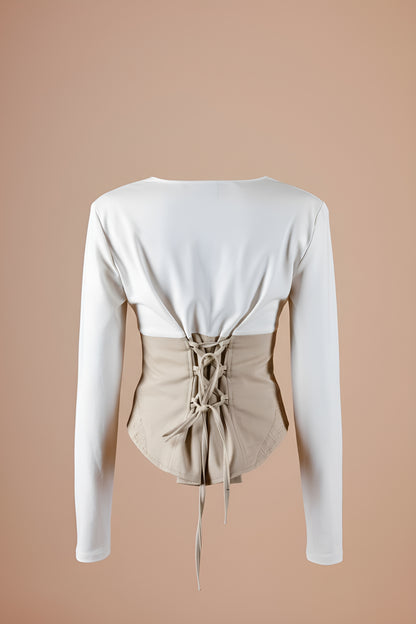 Isisienne Corset Top in White