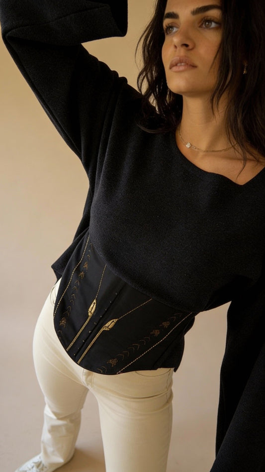 Isisienne Cashmere infused Loose Top in Black