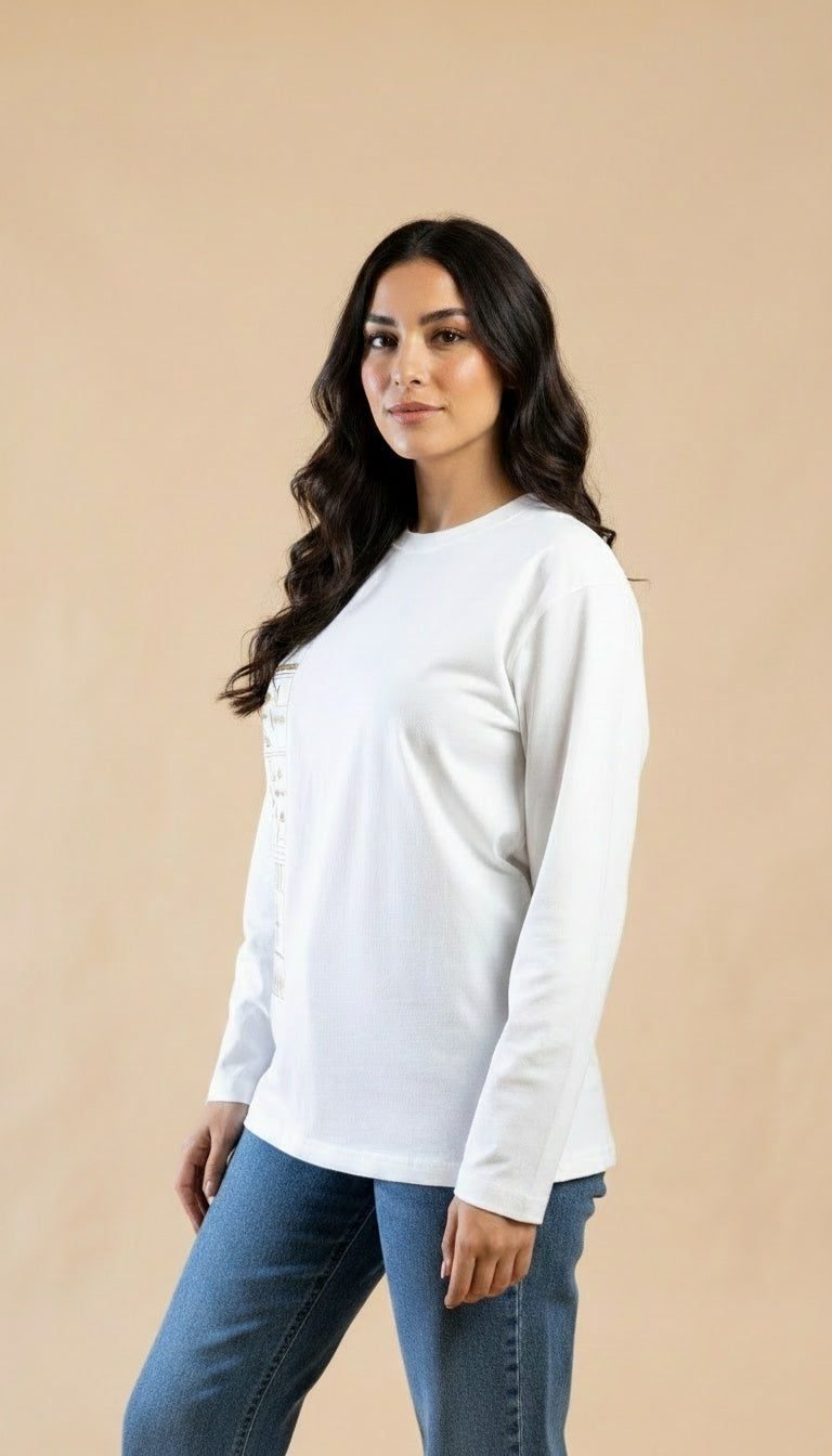 Divine Eternity Long Sleeve T-shirt in Black