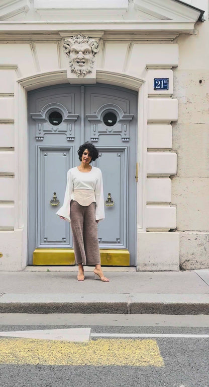 Isisienne Loose Top in Off-White / Beige